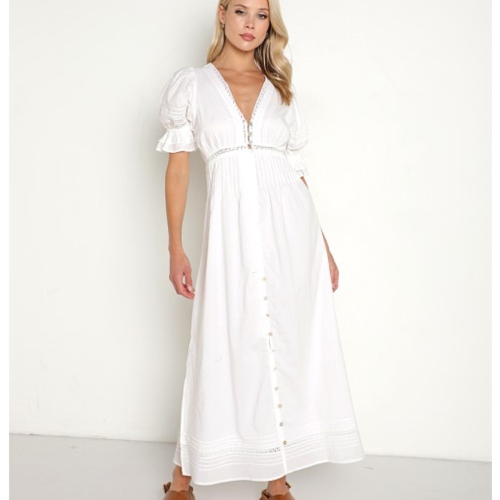 Cleobella Emerson Ankle Dress White